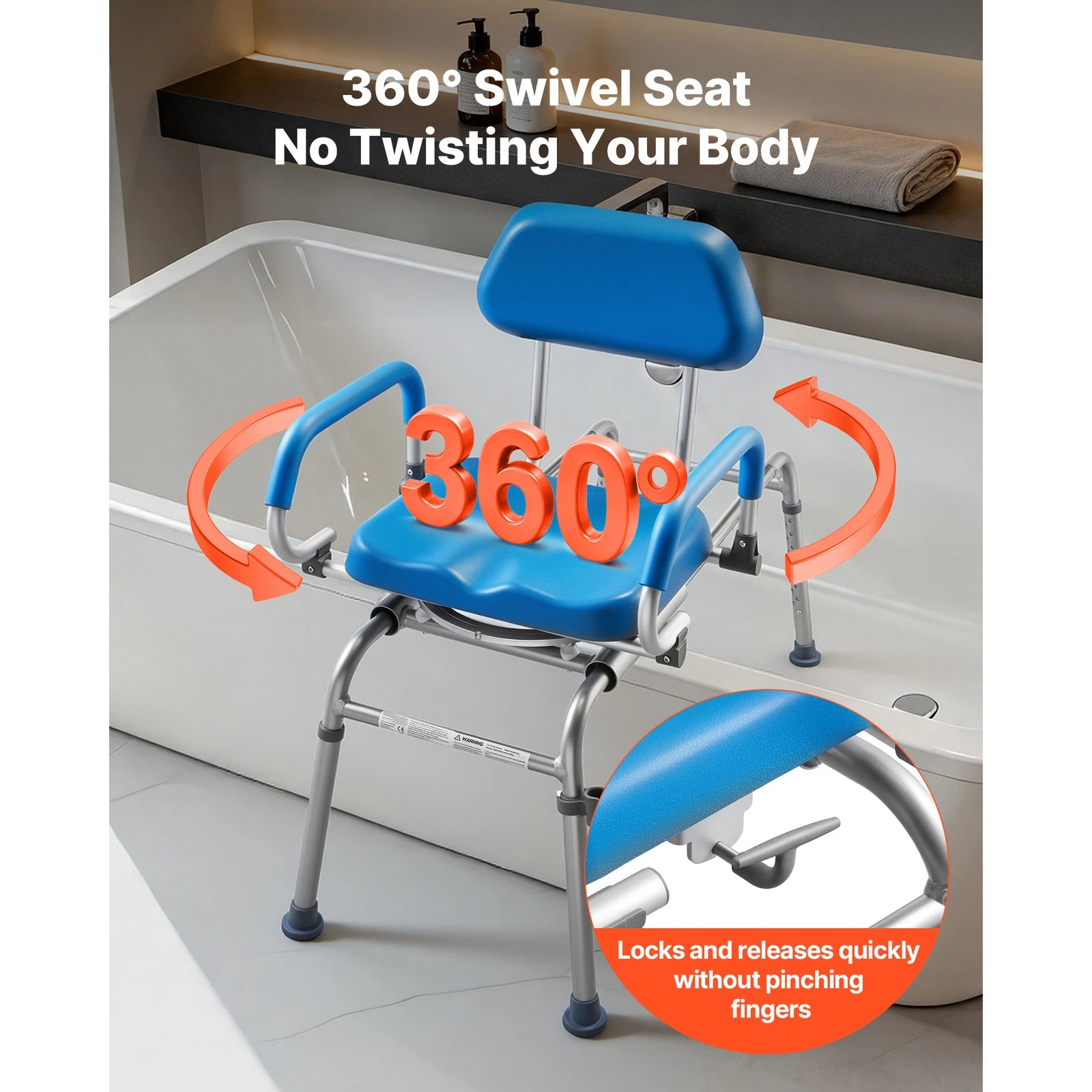 Sliding & Swivel Bath Transfer Chair Rental - Image 3