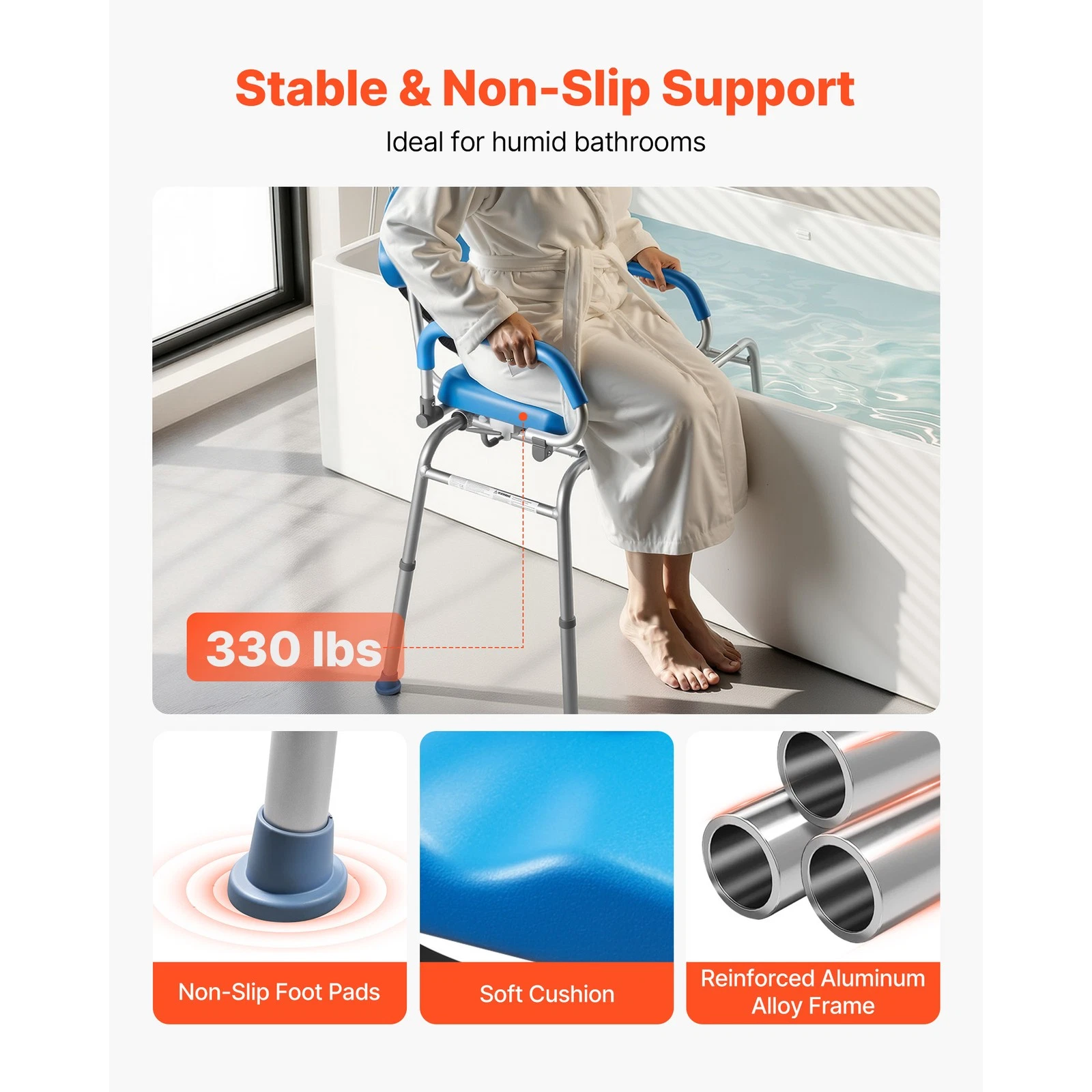 Sliding & Swivel Bath Transfer Chair Rental - Image 6
